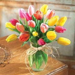 Алмазная мозаика "Tulips in a vase" 30х30см цена и информация | Алмазная мозаика | kaup24.ee