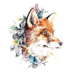 Teemant mosaiik "A fox in flowers" 30 x 30 cm hind ja info | Teemantmaalid, teemanttikandid | kaup24.ee