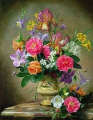 Алмазная мозаика "Spring bouquet in a golden vase" 30х40см цена и информация | Алмазная мозаика | kaup24.ee