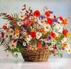 Алмазная мозаика "Summer bouquet in a vase" 30х40см цена и информация | Алмазная мозаика | kaup24.ee