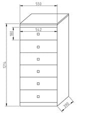 6 sahtliga kirst GD-4SW hind ja info | Kummutid | kaup24.ee