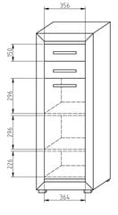 1-дверный комод с 2 выдвижными ящиками SA - K2 цена и информация | Комоды | kaup24.ee