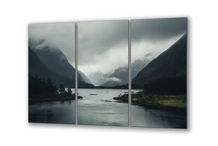 Klaasi maalimine pilved taevas mäed loodusmaastik 150x95 cm цена и информация | Детали интерьера | kaup24.ee