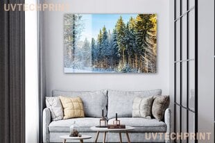 Klaasi maalimine talvine männimets loodus 130x83 cm цена и информация | Детали интерьера | kaup24.ee