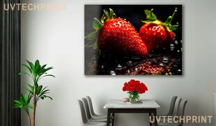 Klaasi maalimine maasikavili köögi jaoks 130x83 cm цена и информация | Детали интерьера | kaup24.ee