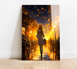 Klaasi maalimine anime tüdruk manga linna tegelane 83x130 cm цена и информация | Детали интерьера | kaup24.ee