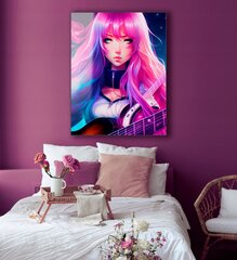 Klaasi maalimine anime tüdruk manga 60x90 cm цена и информация | Детали интерьера | kaup24.ee