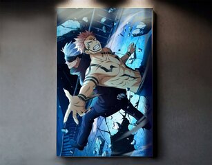 Klaasi maalimine anime võitleja võitlus manga 23x36 cm цена и информация | Детали интерьера | kaup24.ee