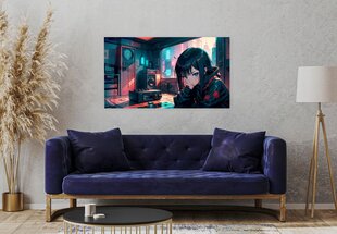 Klaasi maalimine anime manga kurb tüdruk 130x83 cm цена и информация | Детали интерьера | kaup24.ee