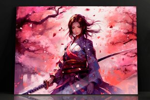 Klaasi maalimine anime võitleja tüdruk onna bugeisha 130x83 cm цена и информация | Картины, живопись | kaup24.ee