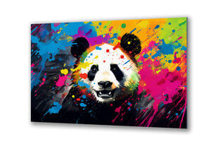 Klaasi maalimine panda karu värvi värvid 36x23 cm hind ja info | Sisustuselemendid | kaup24.ee