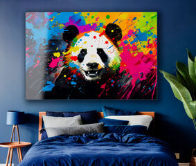 Klaasi maalimine panda karu värvi värvid 36x23 cm hind ja info | Sisustuselemendid | kaup24.ee