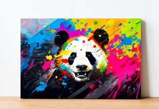 Klaasi maalimine panda karu värvid 130x83 cm hind ja info | Sisustuselemendid | kaup24.ee