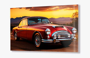 Klaasi maalimine auto retro vana meestele 130x83 cm цена и информация | Детали интерьера | kaup24.ee