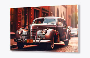 Klaasi maalimine vana auto retro vintage 90x60 cm цена и информация | Детали интерьера | kaup24.ee