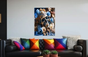 Klaasi maalimine kuld kolju santa muerte surm 60x90 cm hind ja info | Sisustuselemendid | kaup24.ee