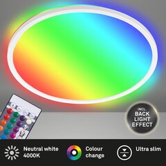 Briloner Leuchten LED-paneel, laevalgusti, hämardatav, RGB, värvikontroll. Kaugjuhtimispult, 22 vatti, 2700 luumenit, 4000 kelvinit, valge, läbimõõt 42 cm hind ja info | Süvistatavad ja LED valgustid | kaup24.ee