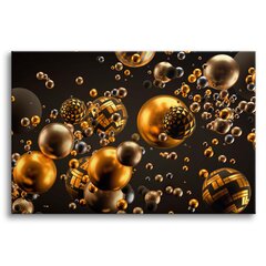 3D lõuendimaal Salon Glamour Balls Pronks kuld Vask Modern 80x120 цена и информация | Картины, живопись | kaup24.ee