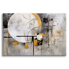 Lõuendist seinamaali elutuppa ringid betoon abstraktne 80x120cm цена и информация | Картины, живопись | kaup24.ee