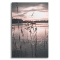 Maalid lõuendil seinakaunistus elutuppa rohtu järve taevas 80x120cm цена и информация | Картины, живопись | kaup24.ee