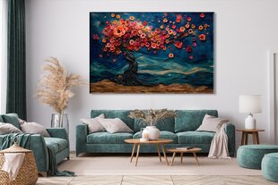 Moodne maalid lõuendil abstraktne puu roosa lilled 3D 80x120cm цена и информация | Картины, живопись | kaup24.ee