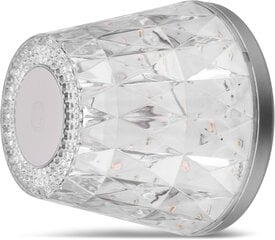 Crystal- Akupudeli lamp juhtmevaba, puutetundlik, 130 lm, 1,6 W, 2500 mAh, hämardatav, IP54 hind ja info | Valgustid ja lambid | kaup24.ee