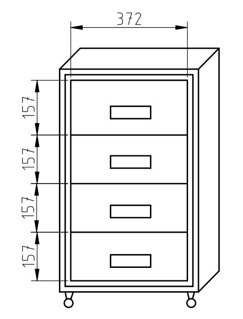 4 sahtliga kontori pjedestaal OF - KB 1 hind ja info | Kontoritoolid | kaup24.ee