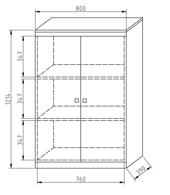 2-ukseline kapp GD-SN2D80 цена и информация | Kontoritoolid | kaup24.ee