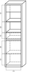 2-ukseline KT - W 2 kapis hind ja info | Vitriinkapid | kaup24.ee