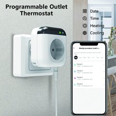 HYCENCY programmeeritav Smart WLAN termostaadi pesa anduriga, digitaalse WiFi temperatuurikontrolleri, 230 V. Ühildub Alexa ja Google Assistantiga hind ja info | Taimerid, termostaadid | kaup24.ee