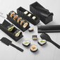 SKYSER sushi valmistamise komplekt, 20-osaline, saab kasutada sushitaldrikuna koos riisirullivormidega, kahvel, nuga, rullimisalus, söögipulgad, kokkupandud (must) цена и информация | Köögitarbed | kaup24.ee