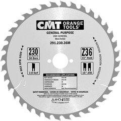 291.230.36M CMT Puusaag 230x30x36Z / universaalne saagimine hind ja info | Elektrilised saed, mootorsaed ja tarvikud | kaup24.ee