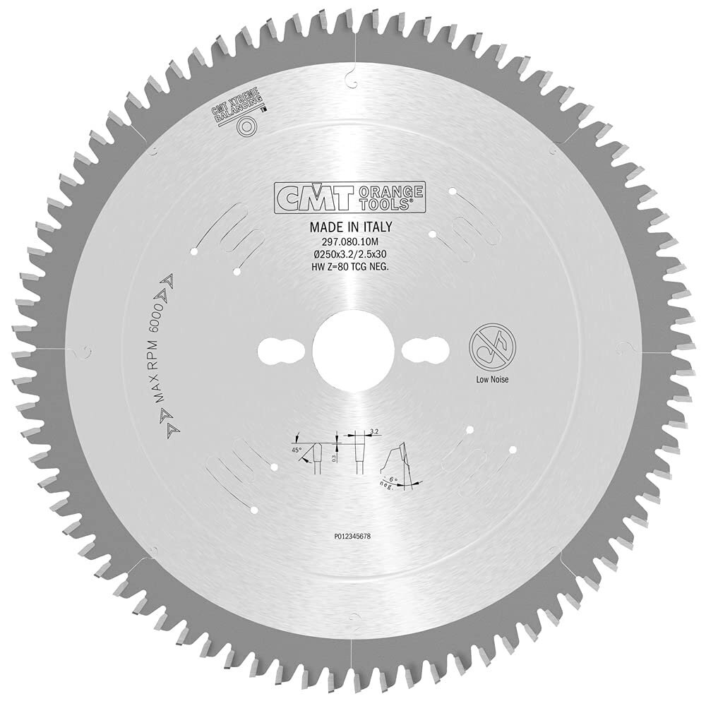 CMT HM saetera alumiiniumile / PVC-le 250x32x80Z / -6° negatiivne цена и информация | Elektrilised saed, mootorsaed ja tarvikud | kaup24.ee