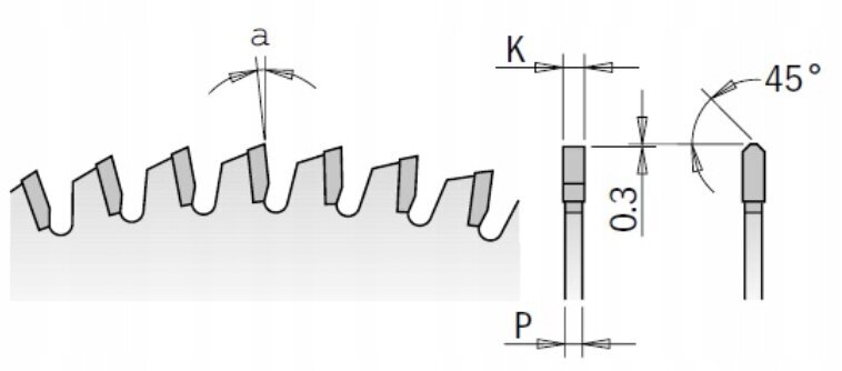 CMT HM saetera alumiiniumile / PVC-le 250x32x80Z / -6° negatiivne цена и информация | Elektrilised saed, mootorsaed ja tarvikud | kaup24.ee