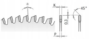 CMT HM saetera alumiiniumile / PVC-le 350x32x108Z / -6° negatiivne hind ja info | Elektrilised saed, mootorsaed ja tarvikud | kaup24.ee