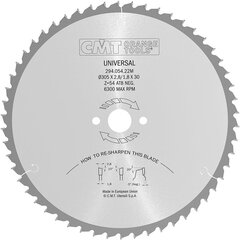 CMT HM пила по дереву 305x30x54Z / продольное и поперечное пиление / -5° Негатив цена и информация | Пилы, циркулярные станки | kaup24.ee