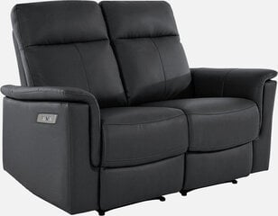 Двухместный диван Loft24 Southbrook, черный цена и информация | Диваны | kaup24.ee
