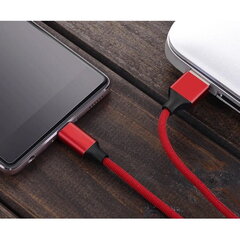 Кабель USB - micro USB красный 1,5 м VA0004 VAYOX цена и информация | Кабели для телефонов | kaup24.ee