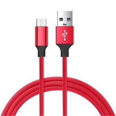 Кабель USB - micro USB красный 1,5 м VA0004 VAYOX цена и информация | Кабели для телефонов | kaup24.ee