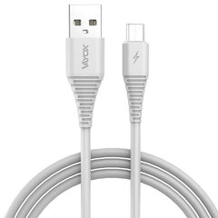 Кабель USB - micro USB 1м белый VA0055 Vayox цена и информация | Кабели для телефонов | kaup24.ee