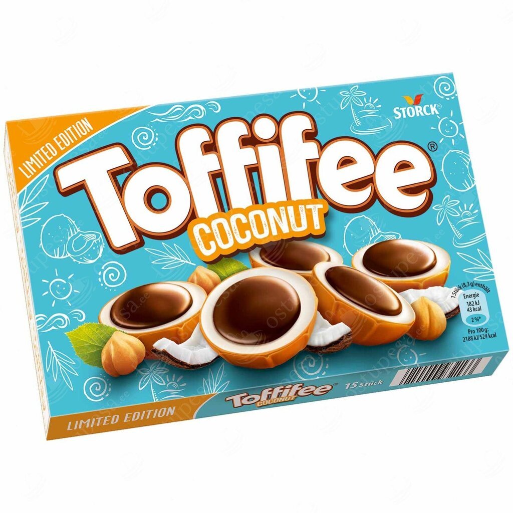 Kommikarp Toffifee, kookos, 125 g, 3 karpi komplektis цена и информация | Maiustused | kaup24.ee