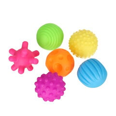 Набор резиновых сенсорных мячей, 6 шт. цена и информация | Игрушки для малышей | kaup24.ee