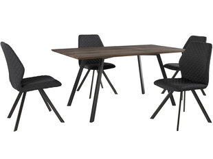 5-частный обеденный комплект Notio Living Tristan, черный/коричневый цена и информация | Комплекты мебели для столовой | kaup24.ee