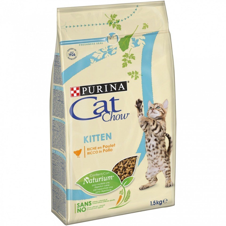 Purina Cat Chow Kitten kanaga, 1,5 kg hind ja info | Kuivtoit kassidele | kaup24.ee