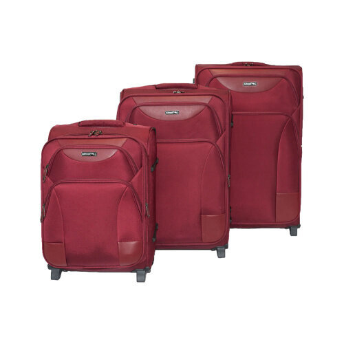 Alezar Grand Premium kohvrite komplekt, punane, 3tk цена и информация | Kohvrid, reisikotid | kaup24.ee