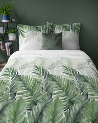 Puuvillane voodipesu 220x200cm Rohelised lehed hind ja info | Voodipesu | kaup24.ee