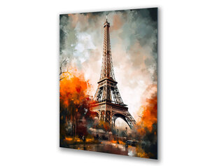 Klaasi maalimine paris eiffeli torni maalimine 83x130 cm hind ja info | Seinapildid | kaup24.ee