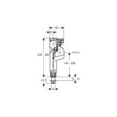 Механизм наполнения подвесного бака Geberit Impuls 360 1/2" 281.208.00.1 цена и информация | Детали для унитазов, биде | kaup24.ee