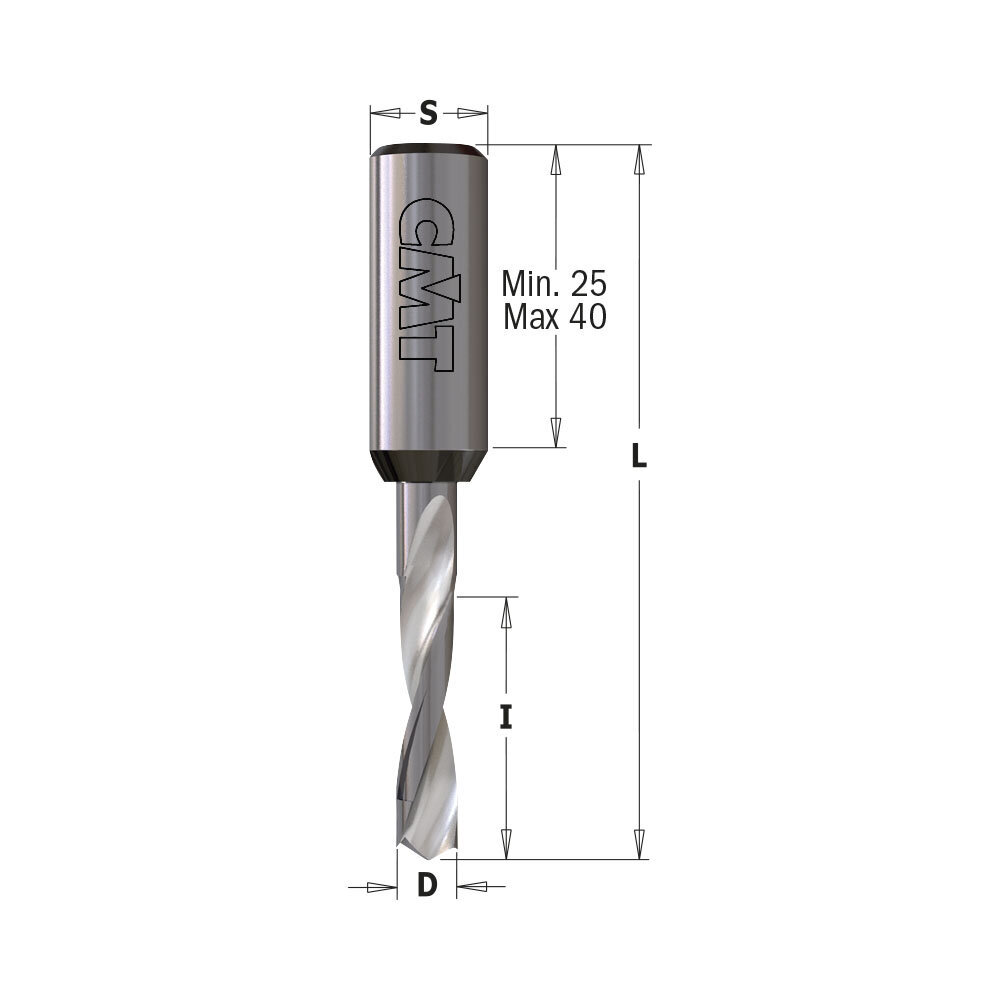 CMT Tühi puurimispistoda D6 I22 L57,5 S10 mm / X-treme VHM / vasakpoolne auk hind ja info | Akutrellid, kruvikeerajad | kaup24.ee