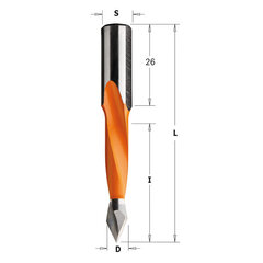 CMT Pilootpuur D12 I44 L77 S10 mm / standard HM / paremakäeline hind ja info | Akutrellid, kruvikeerajad | kaup24.ee